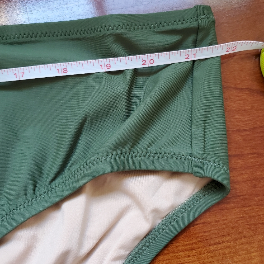 J.Crew plus full coverage bikini brief bottoms, 3X, green - Picture 6 of 8